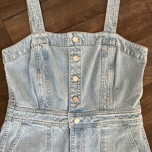 Madewell Denim Stitched-Strap Jumpsuit Size 6